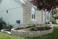 Full Features Landscape and Garden Center small retaining walls and bedding areas